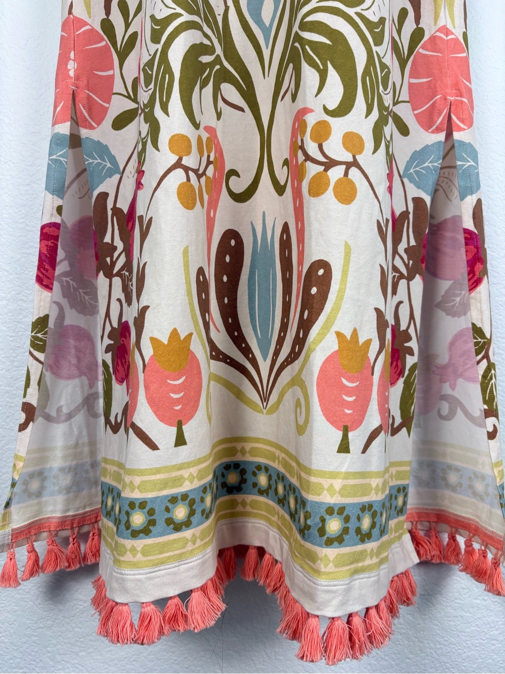 Spartina 449 Kit Midi Dress Peruvian Cotton Floral Summer Boho Resort Medium - Picture 7 of 13